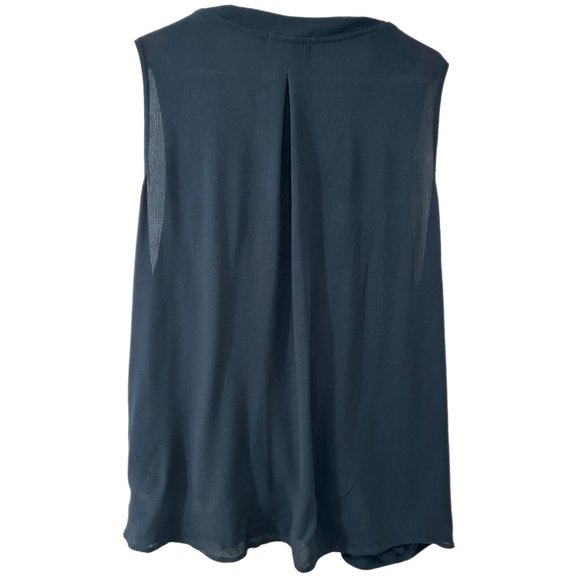 Gibson Women’s Size 2X High Low Surplice Tank Crossover Black Top NEW - Picture 3 of 6